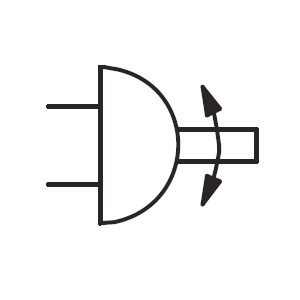 Hydraulic rotary actuator symbol